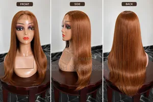 Copper Auburn Straight Lace Front Wig