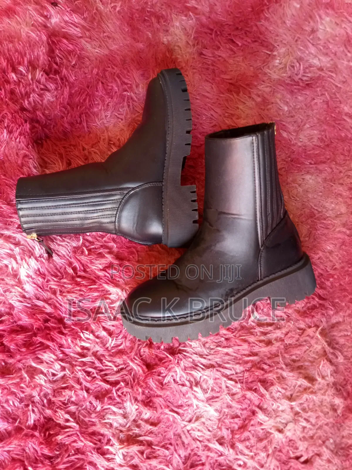 Black Chunky Platform Chelsea Boots