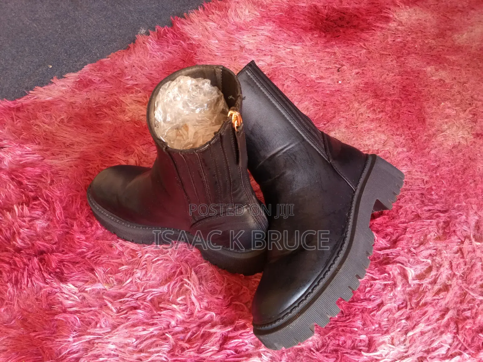 Black Chunky Platform Chelsea Boots