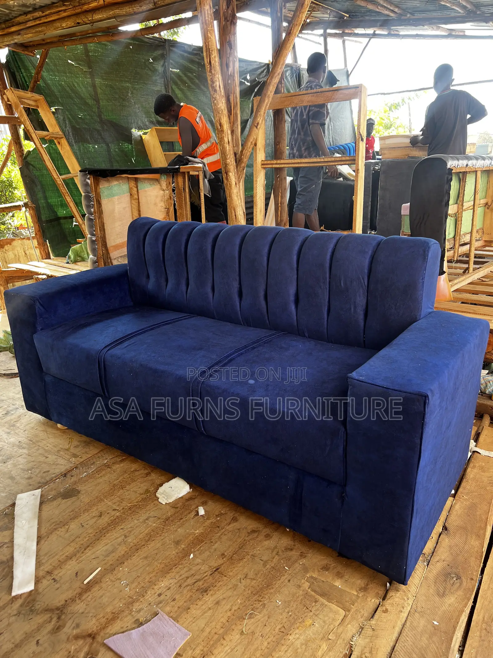 Super Navy Blue Sofa Set on Market