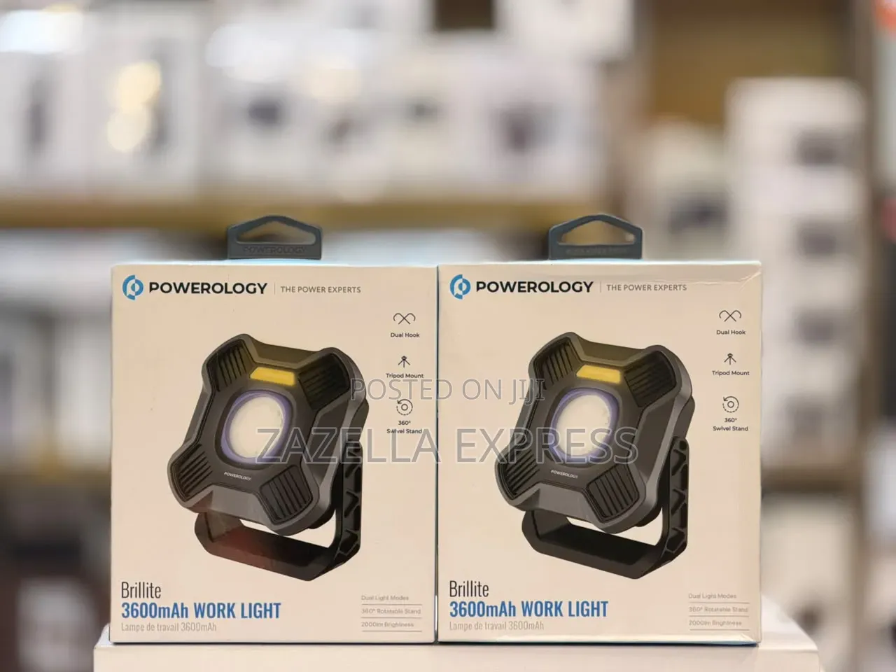Powerology Brillite 3 Mode Work Light With 3600mah Battery,