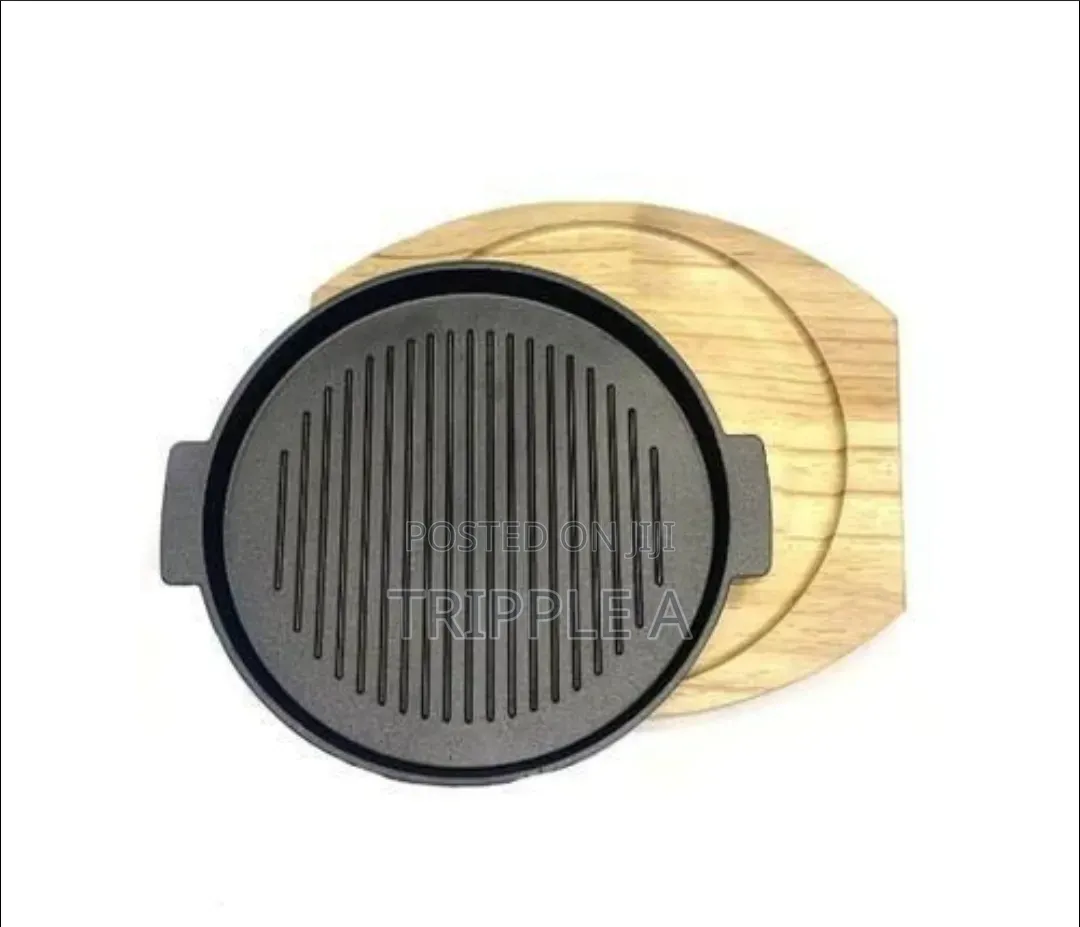 New Custom Wavy Round Non Stick Cast Iron Frying Pan