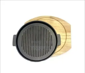 New Custom Wavy Round Non Stick Cast Iron Frying Pan