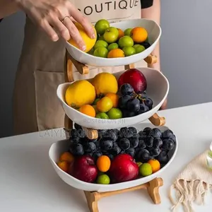 3-Layer Modern Serving Bowls With Stand Elegant Snack, Dessert Display