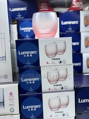 Dozen Luminarc Frost Short Juice Water Glasses (12 Pcs) - Soft Pink