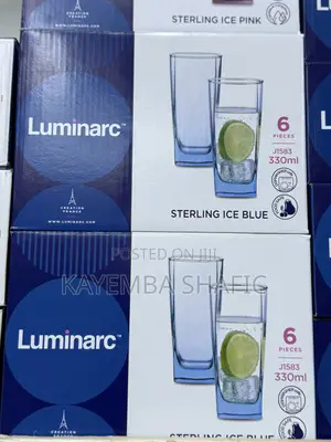 Luminarc Sterling Ice Blue Glass Tumbler Set - 12 Pieces (1 Dozen)