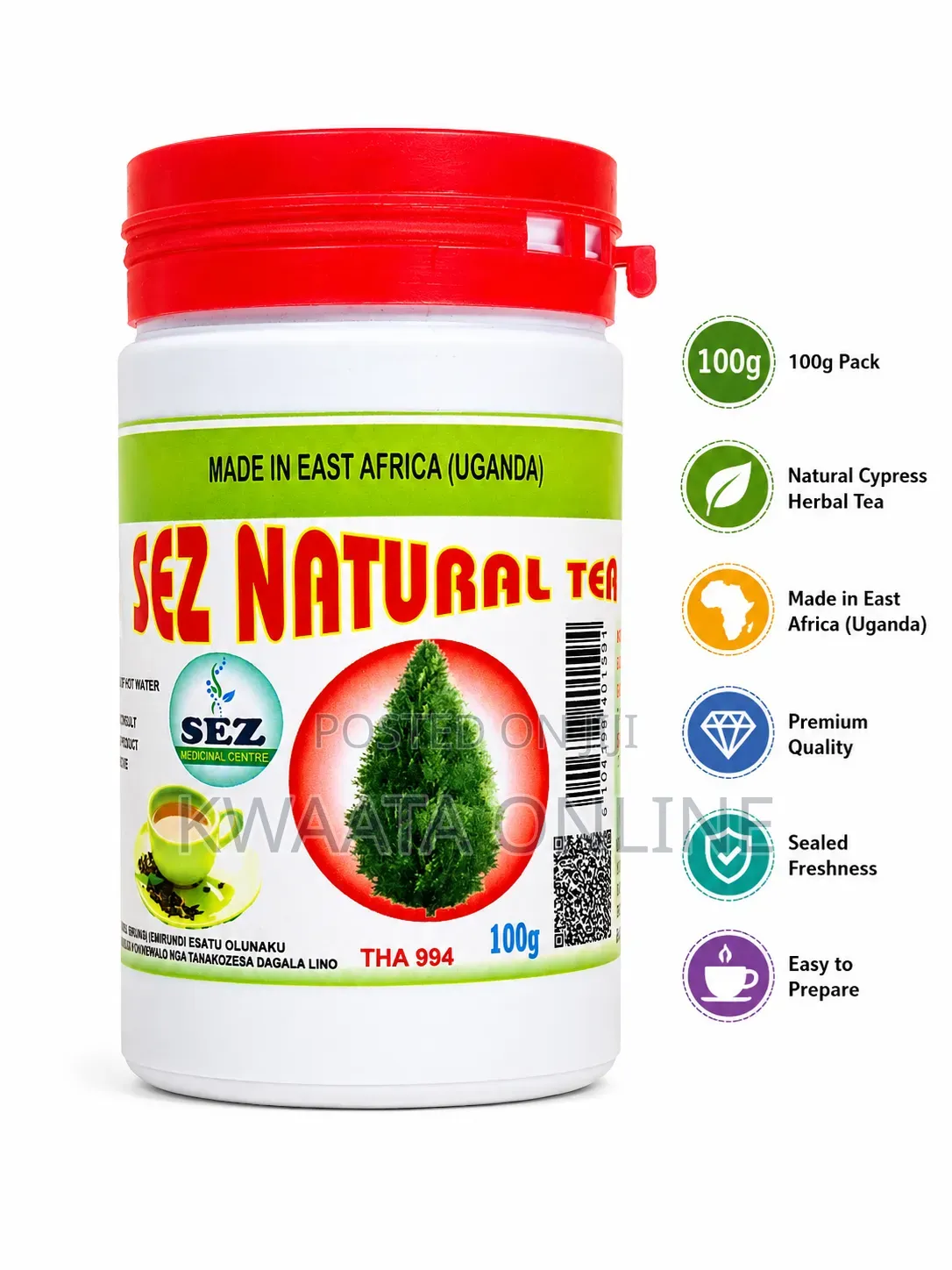 Sez Natural Cypress (Kakomera) Tea – Herbal Immune Support Tea | 100g