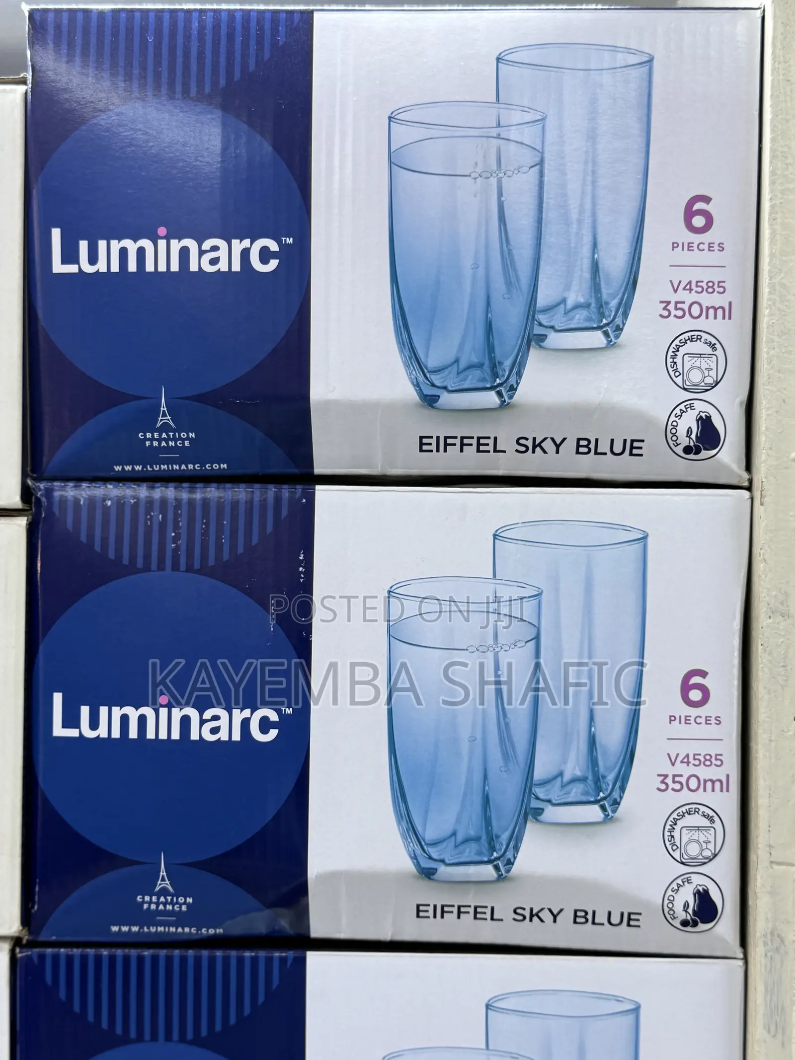 Luminarc Eiffel Sky Blue Highball Tumbler Set - 12 Pieces (1 Dozen)