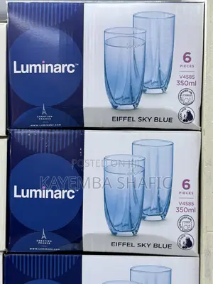 Luminarc Eiffel Sky Blue Highball Tumbler Set - 12 Pieces (1 Dozen)