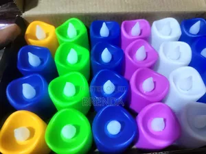 A Box of 24 Colorful Led Battery Operated Candles