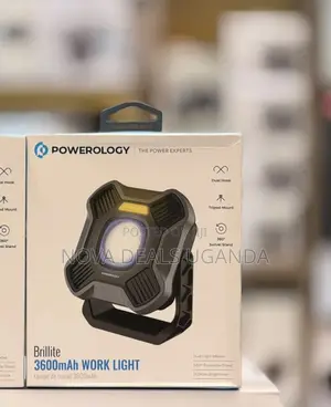 Powerology Brillite Rechargeable Portable Led Work Light-Tripod Mount