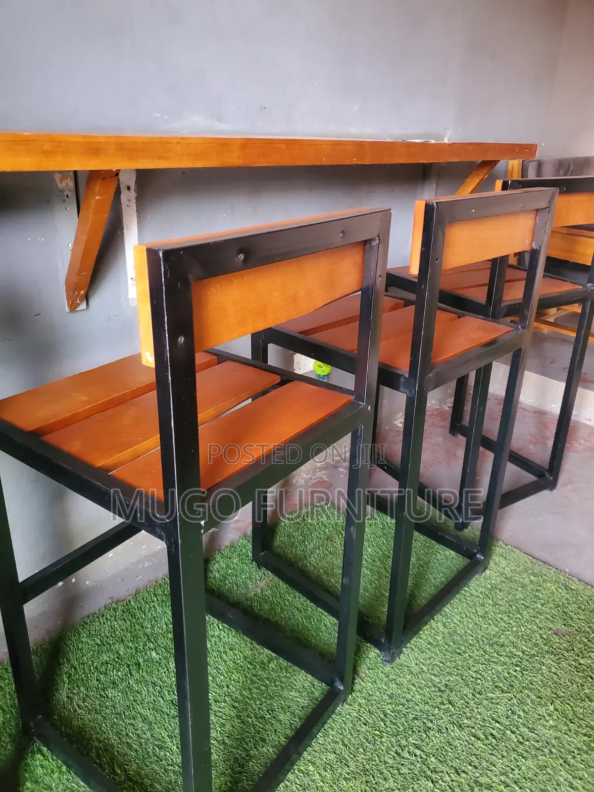 Metallic Frame Bar Chairs