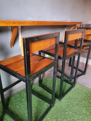 Metallic Frame Bar Chairs