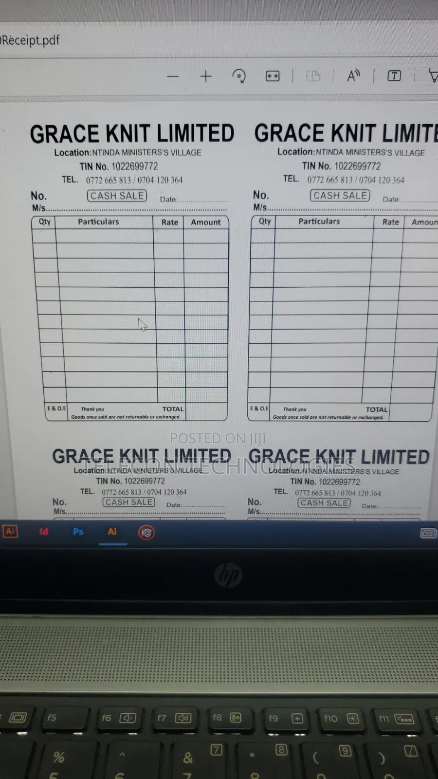Receipt Books Invoices