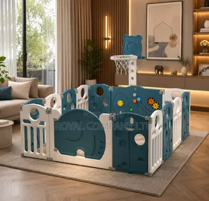 Kids Playpen With Basketball Hoop