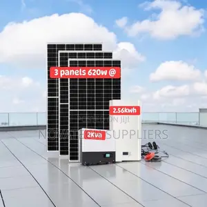 9. 56kwh Home Solar System | 24v 100ah Battery, 6000 Life Cycles