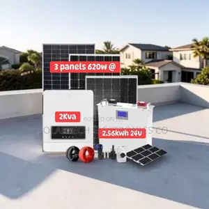 2.56kwh Hybrid Solar System | 24v 100ah Lithium Battery With BMS