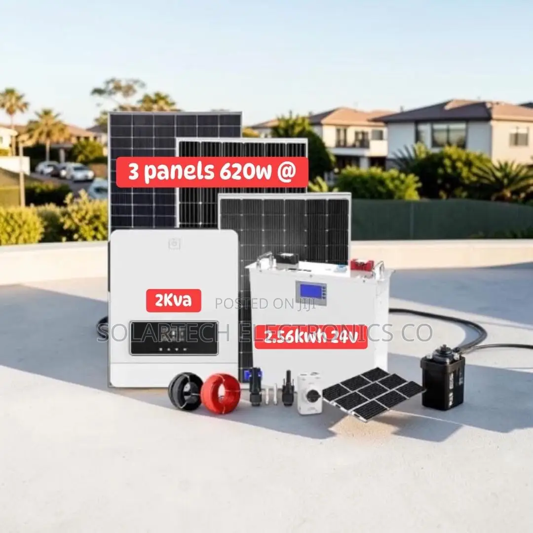2.56kwh Hybrid Solar System | 24v 100ah Lithium Battery With BMS