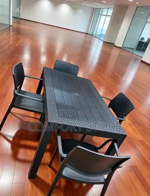 Restaurant Garden Beach and Home 4 Seater Dining Set With Plastic Chai