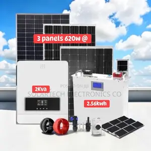 Smart 2.56kwh Hybrid Solar Kit | 24v 100ah Battery, 7-Year Warranty