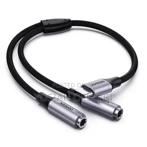 Ugreen Av144 Usb C Male to 2 * 3.5mm Female Audio Cable 25cm