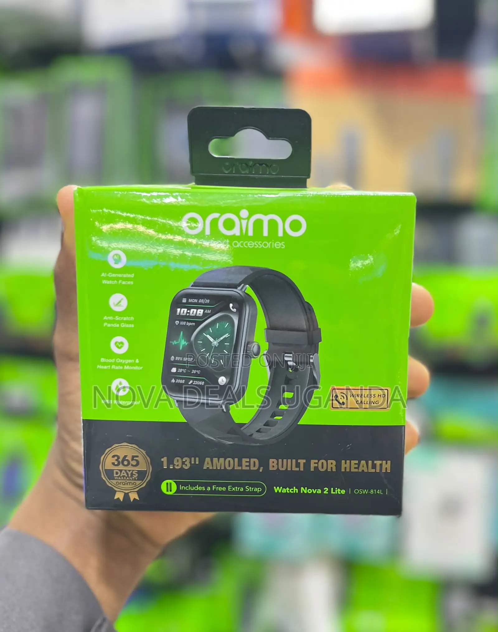 Oraimo Watch Nova 2 Lite Smart Watch, Amoled Display, Bluetooth5.3