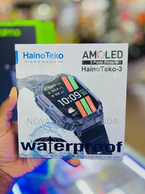 Haino Teko-3 Amoled Display Waterproof Smart Watch With 3 Pair Straps