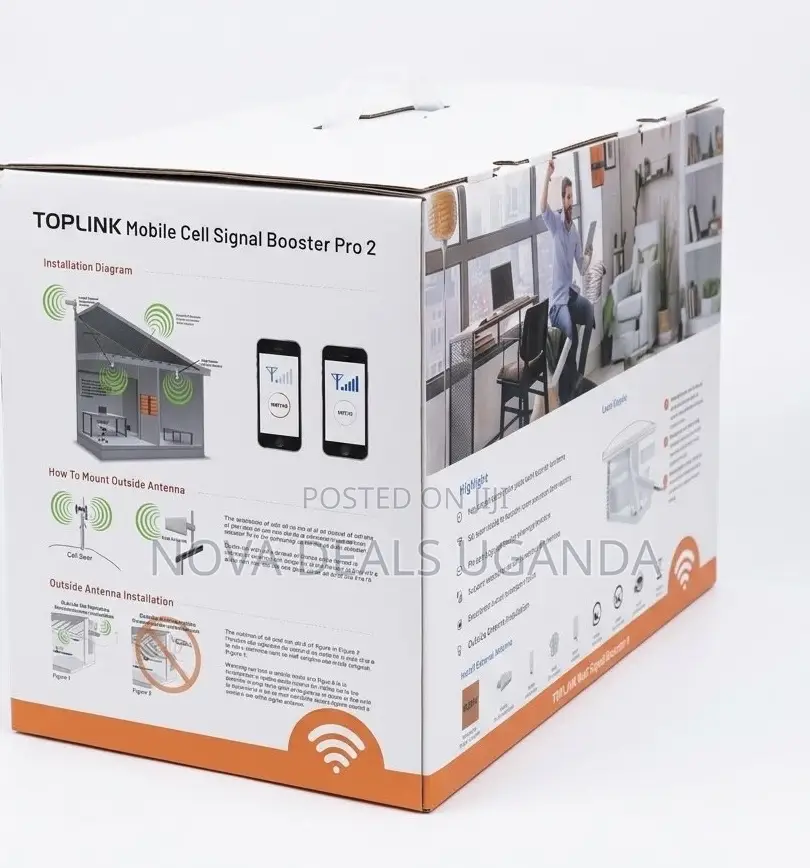 Top Link Mobile Cell Network Booster Pro2 Up to 60,000sq.Ft