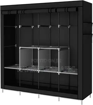 Premium 4-Column Portable Fabric Wardrobe Clothes Organizer