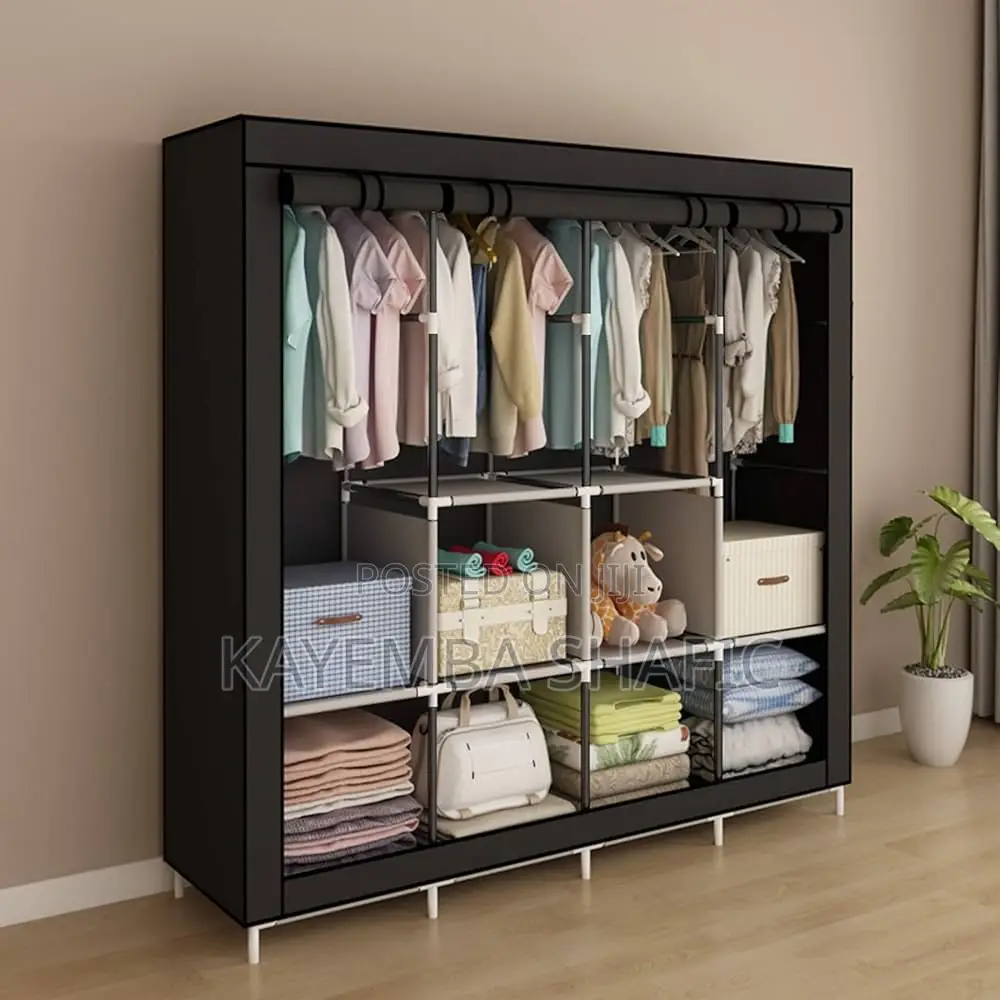 Premium 4-Column Portable Fabric Wardrobe Clothes Organizer