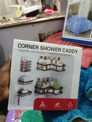 Black Metal Corner Shower Caddy Set