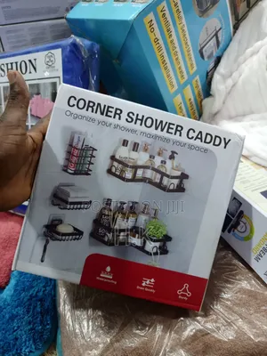 Black Metal Corner Shower Caddy Set