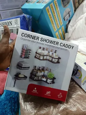 Black Metal Corner Shower Caddy Set