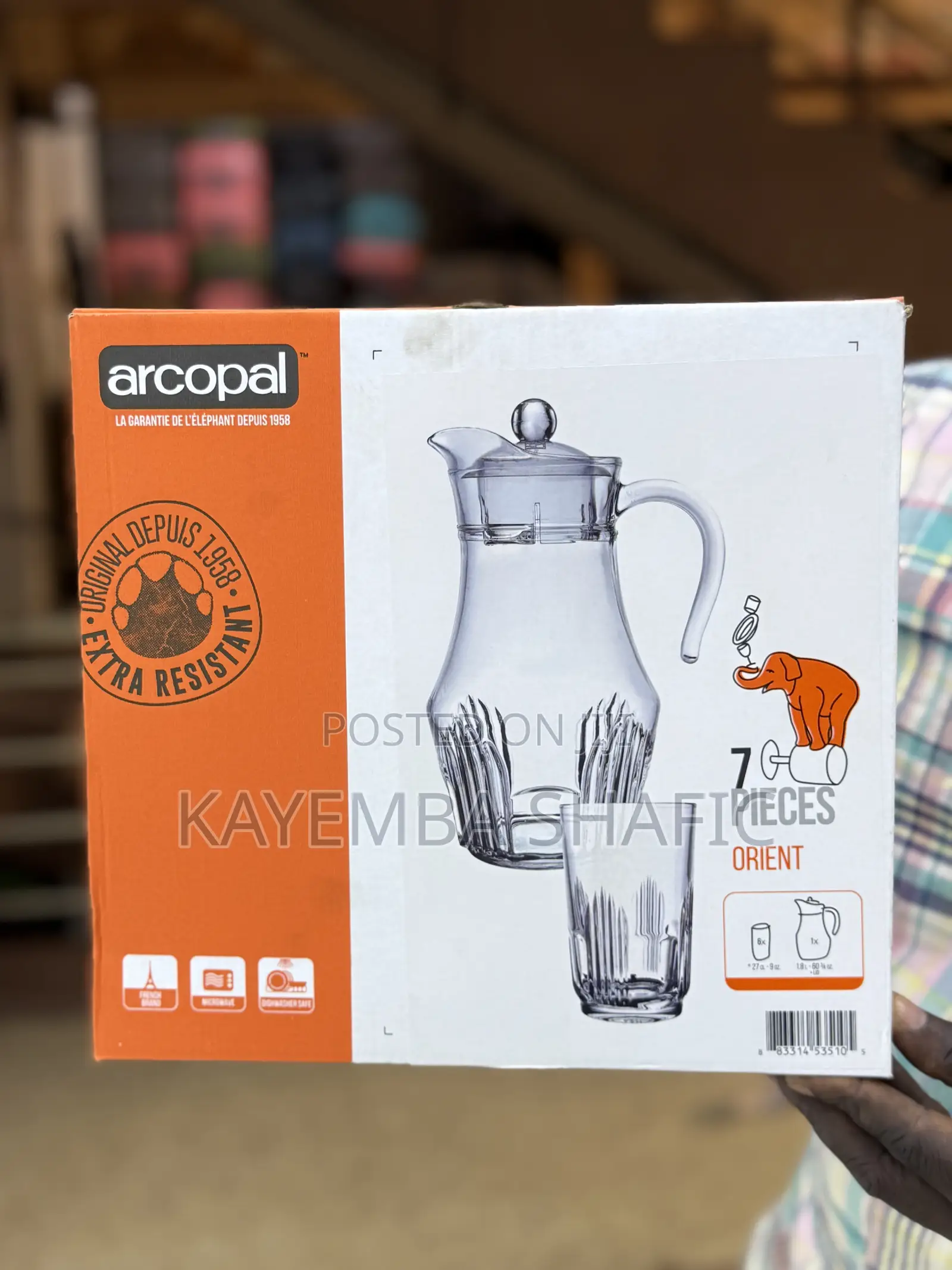 Arcopal Orient 7-Piece Glass Water Set