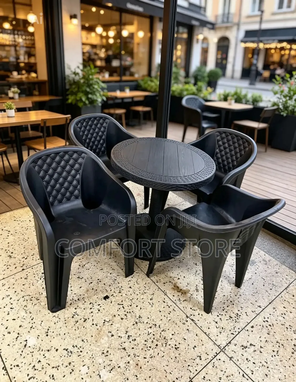 Hotel Dinning Set With Sofa Plastic Chairs