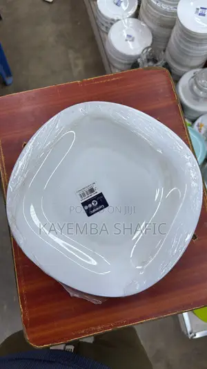 Genuine Luminarc Carine White Square Dinner Plates - 12 Pieces Set