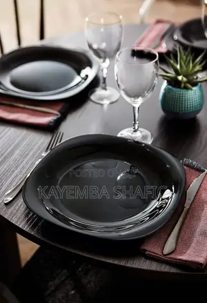 12pcs Luminarc Carine Black Dinner Plates Set
