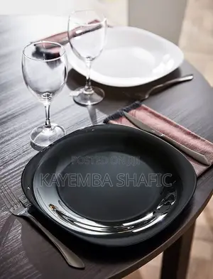 12pcs Luminarc Carine Black Dinner Plates Set
