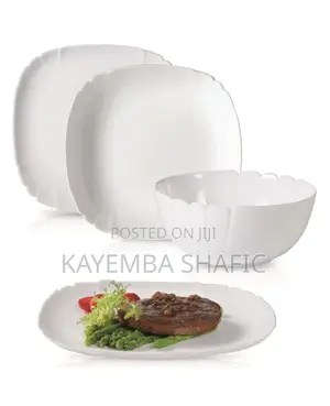 Genuine Luminarc Lotusia White Dinner Plates – 1 Dozen (12 Pcs)