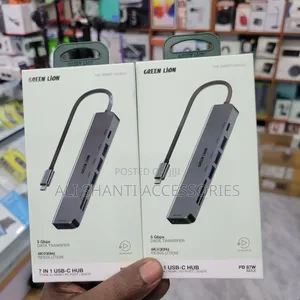 Green Lion 7-in-1 Usb-C Hub Featuring a Hdmi Port and 87w