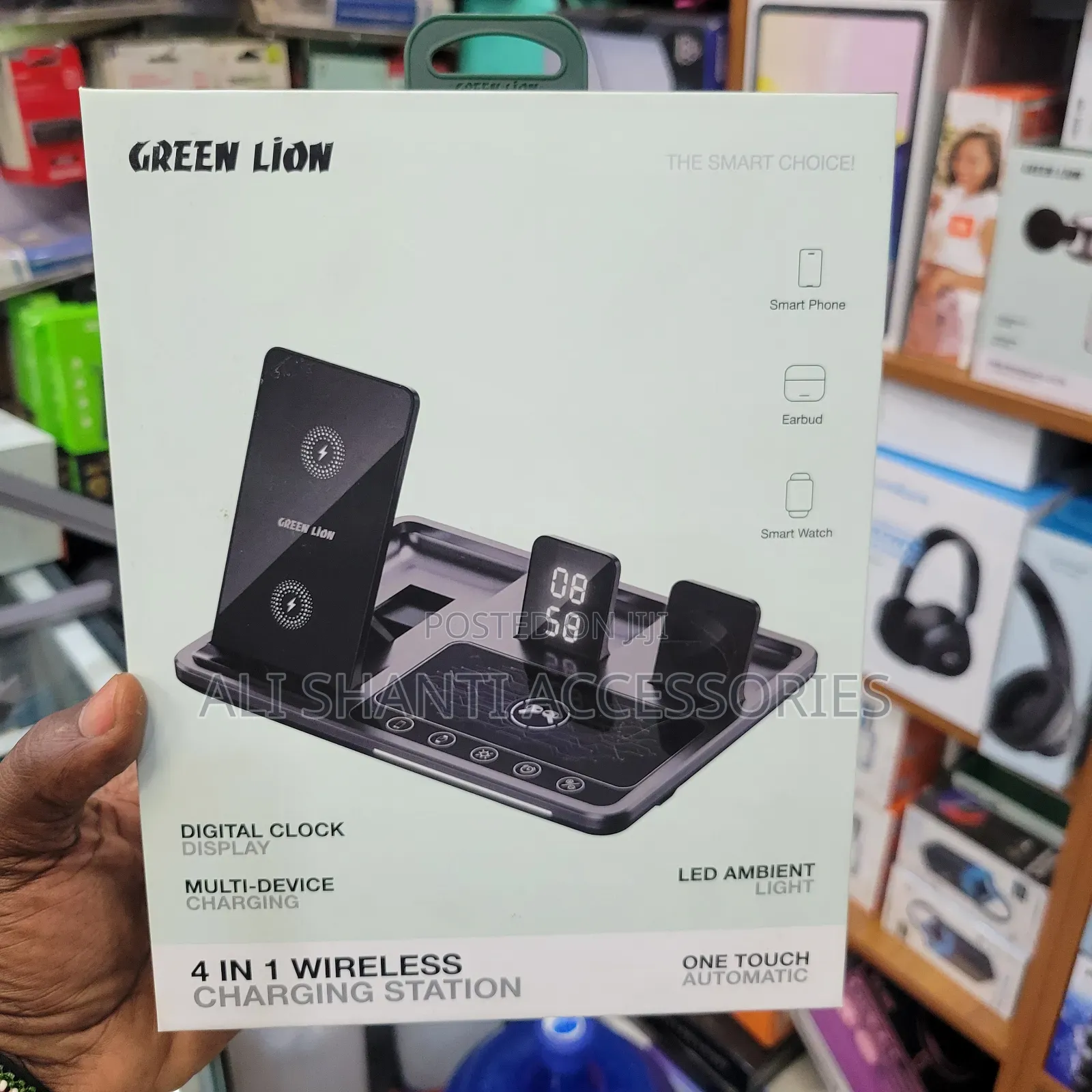 4 in 1 Wireless Charging Station With Digital Clock