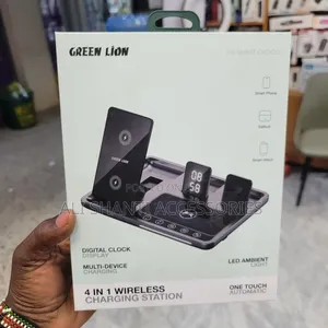 4 in 1 Wireless Charging Station With Digital Clock