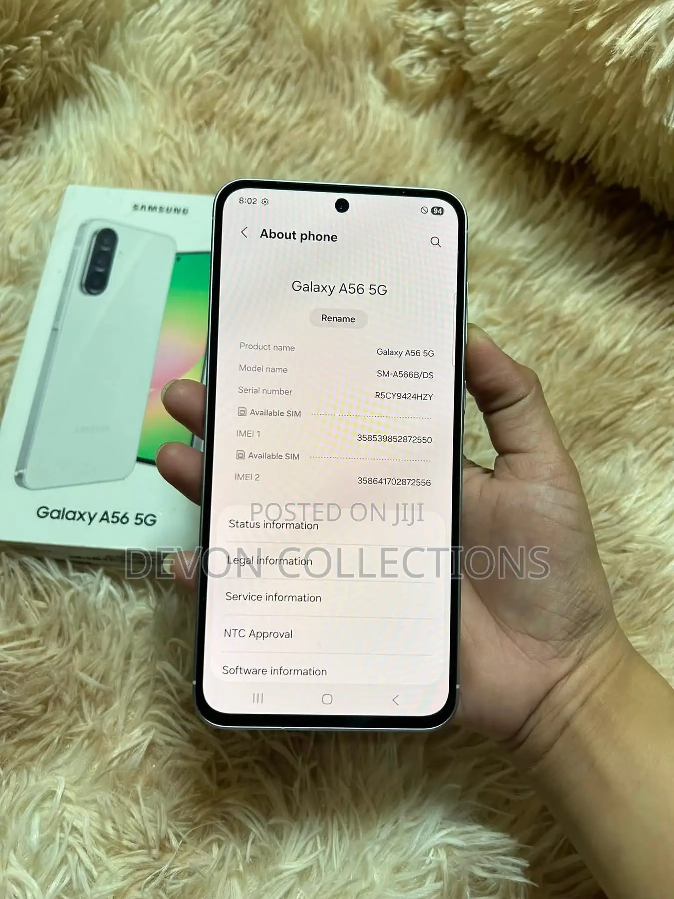 New Samsung Galaxy A56 256 GB White