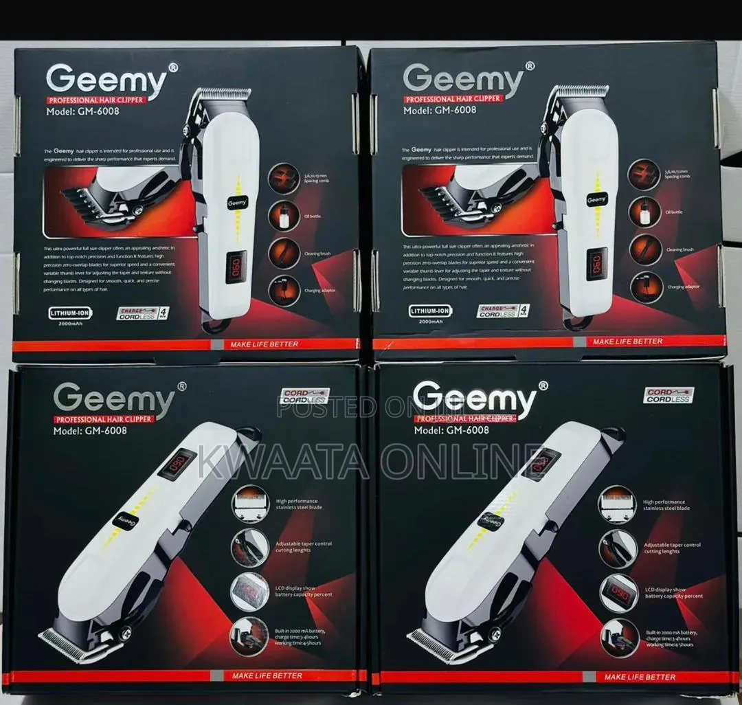 Geemy Rechargeable Cordless Clipper Shaver Machine Multi Cut