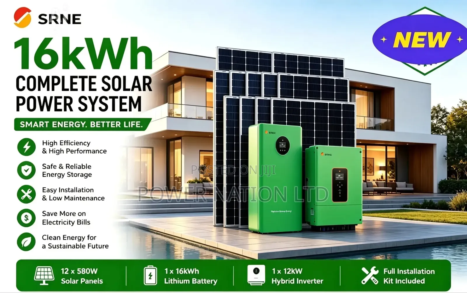 16kwh Taboo 48v Lithium Solar System Full Kit