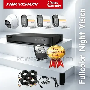 4 Channel Lambat Vision CCTV Camera Full Set