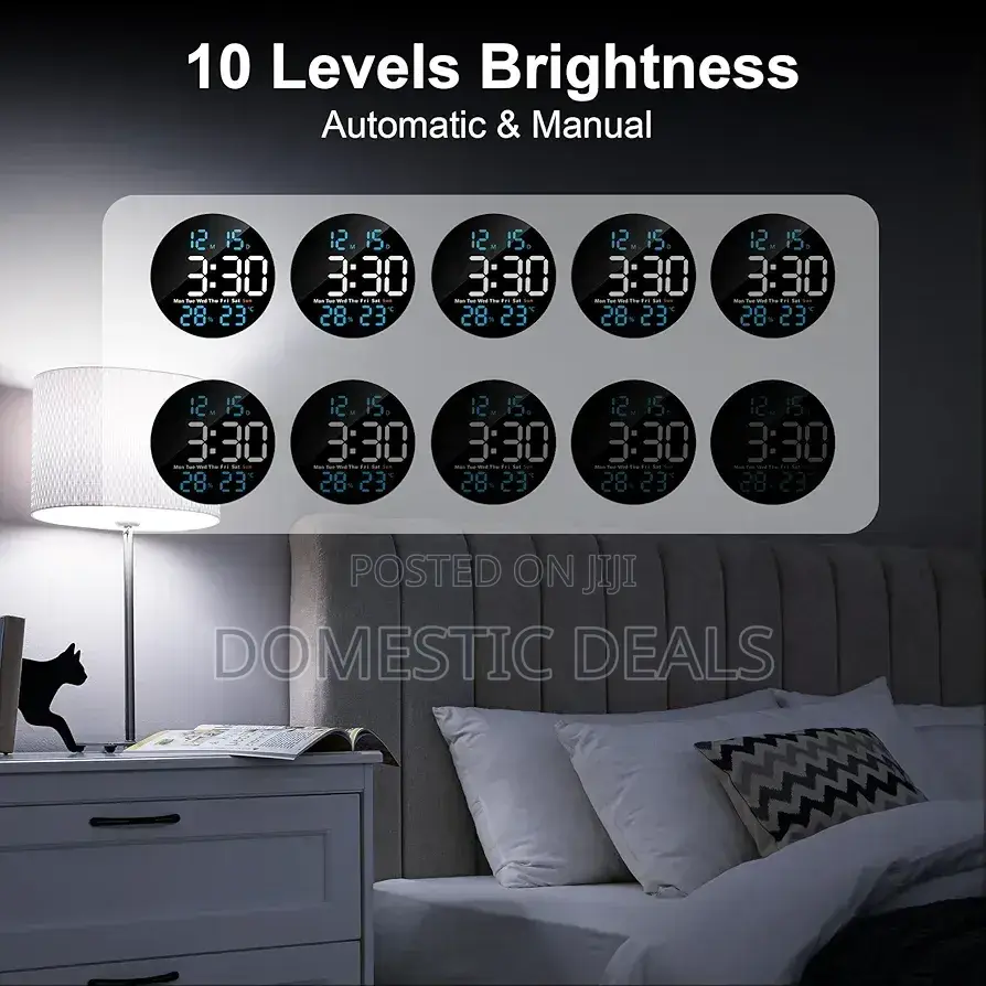 Digital Led Round Wall Clock