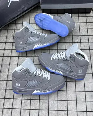 Original Air Jordan 5 Wolf Grey Sneakers