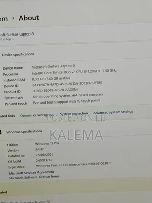 Laptop Microsoft Surface Laptop 3 8GB Intel Core i5 SSD 256GB