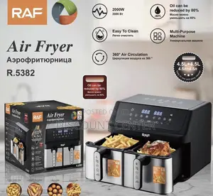 Double Air Fryer Electric 4.5 Liter